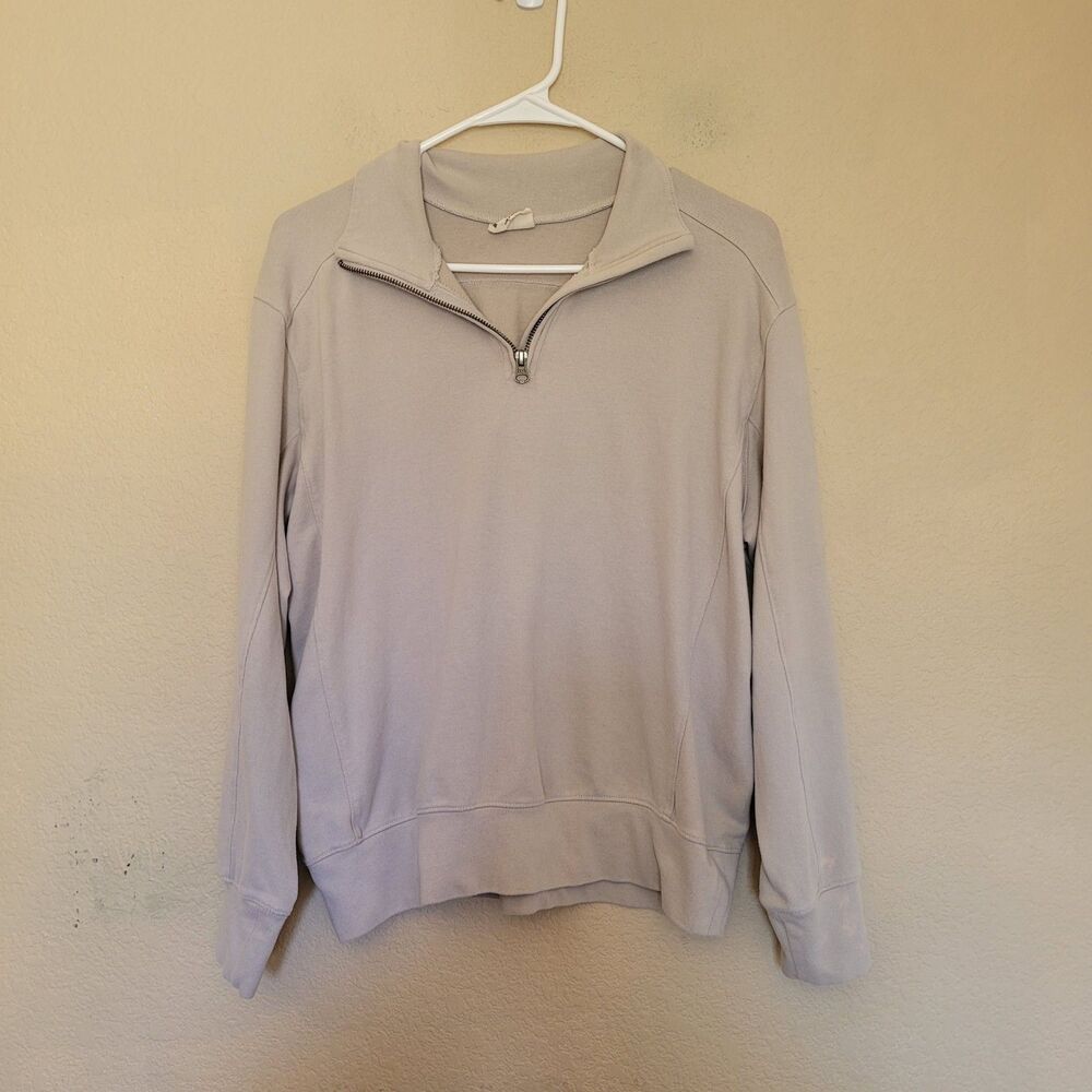 Pact Perfectly Lightweight Quarter Zip Sweater Sz Medium Collared Organic Cotton